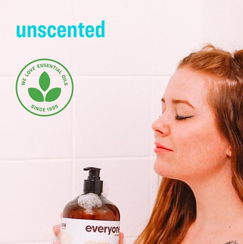 Everyone 3-in-1 Soap | Body Wash, Bubble Bath & Shampoo | Unscented | 32 Ounce (Pack of 2)