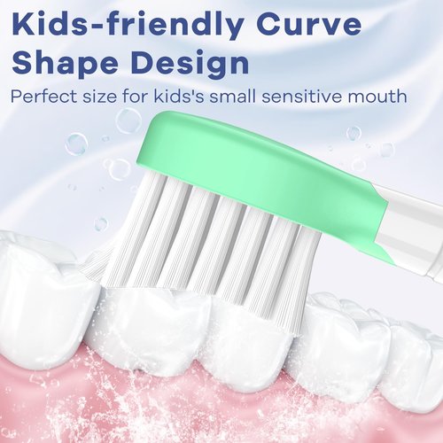 Kids Toothbrush Heads for Philips Sonicare: Soft Electric Replacement Brush Compitable with Phillips HX6032/94 HX6321 HX6340 HX6042 HX6320 HX6330 Compact Heads for Child 3-7, 8 Pack