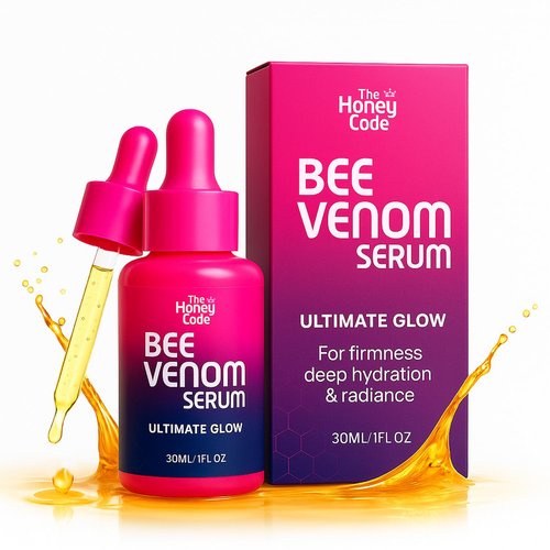 Honey Code Bee Venom Serum - Hydrating & Firming Face Treatment - 30ml | Squalane, Hyaluronic Acid, Vitamin C