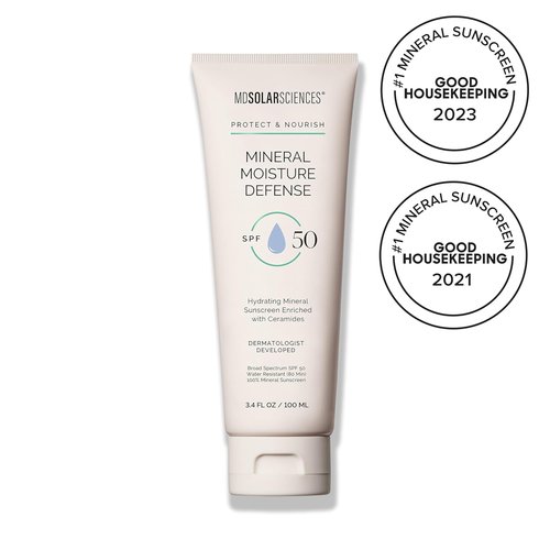 MDSolarSciences Mineral Moisture Defense SPF 50 Sunscreen - Hydrating Protection for Body & Face