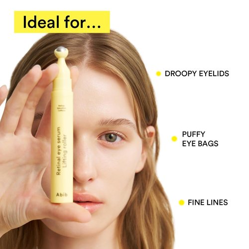 Abib Retinal Eye Serum - Lifting Roller for Wrinkles & Puffiness | 0.5 Fl Oz Travel Size Skincare Essential