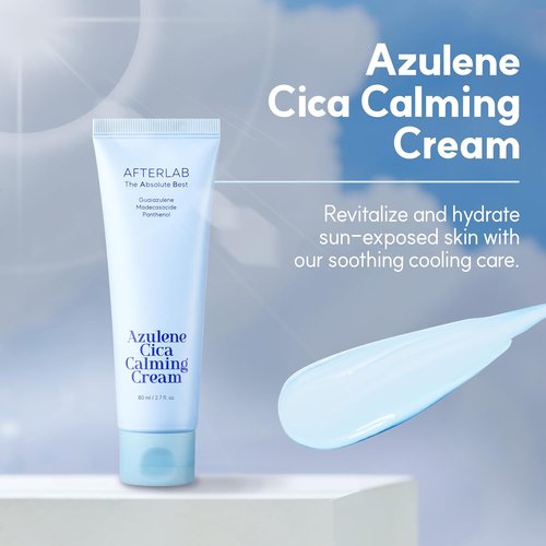 AFTERLAB Azulene CICA Calming Cream - Soothing Moisturizer for Sensitive Skin | 2.7 fl. oz / 80 ml