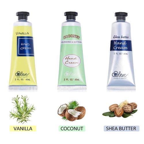 BODY & EARTH # LOVE Hand Lotion Set, Hand Cream for Women, Lotion Gift Set, Pack of 6 Hand Cream Gift Sets, Holiday Gift for Mother's Day Valentine's Day Christmas