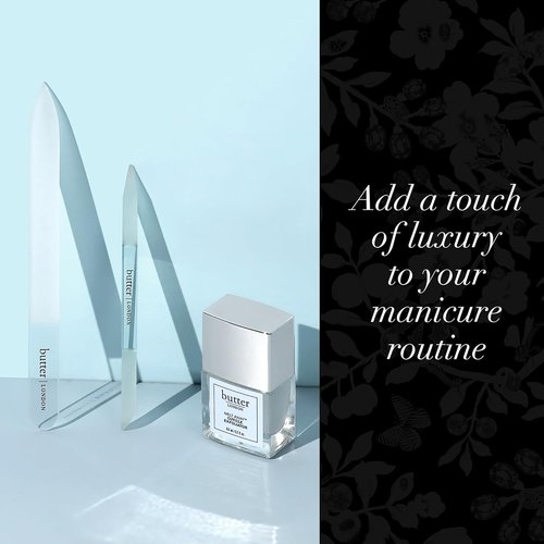 Butter London Glass Cuticle Pusher - Professional Glass Manicure Tool for Natural Nails | Salon Quality Scraper