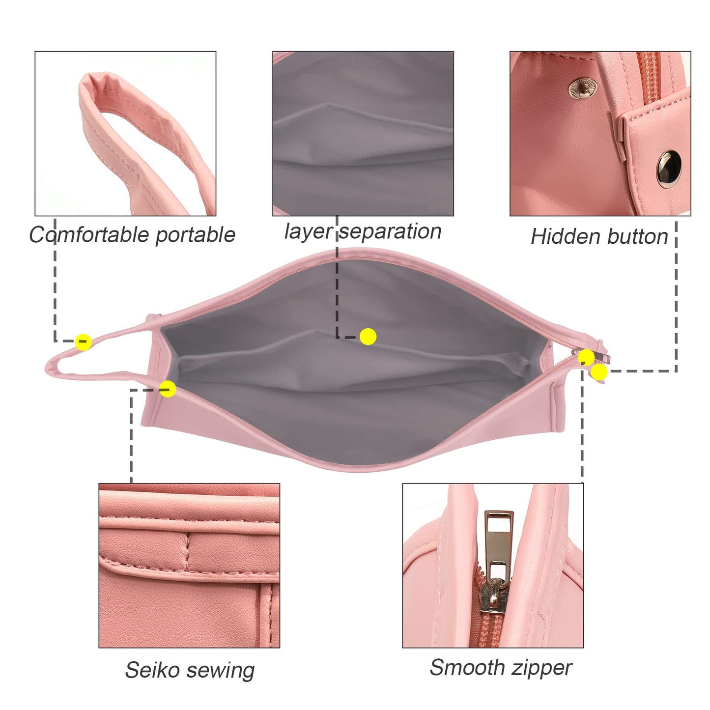 Travel Case for Dyson Airwrap Styler/Shark Flexstyle, Portable Carrying Case for Dyson Supersonic Hair Dryer, Waterproof Anti-scratch Dustproof Shockproof Protection Organizer Travel Storage Bag(Pink)