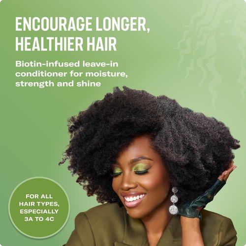 Mielle Organics Rosemary Mint Leave-In Conditioner - Hydrating Curly Hair Moisturizer with Biotin (12 Oz)
