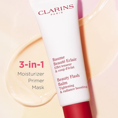 Clarins Beauty Flash Balm - 3-In-1 Hydrating Face Mask & Primer | Moisturizes, Brightens & Tightens