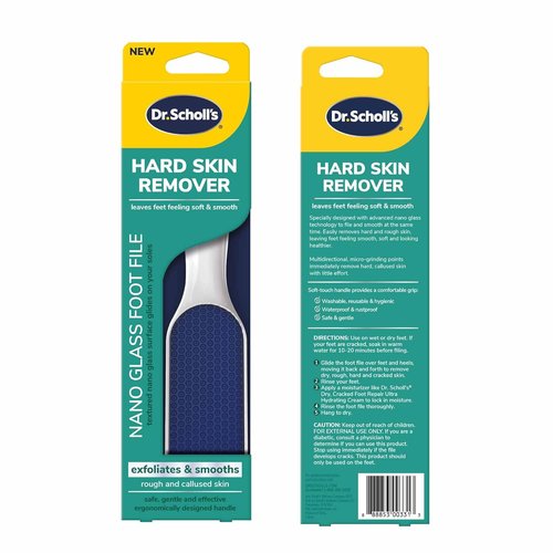 Dr. Scholl's Nano Glass Foot File - Durable Callus Remover & Hygienic Pedicure Tool for Soft, Smooth Feet