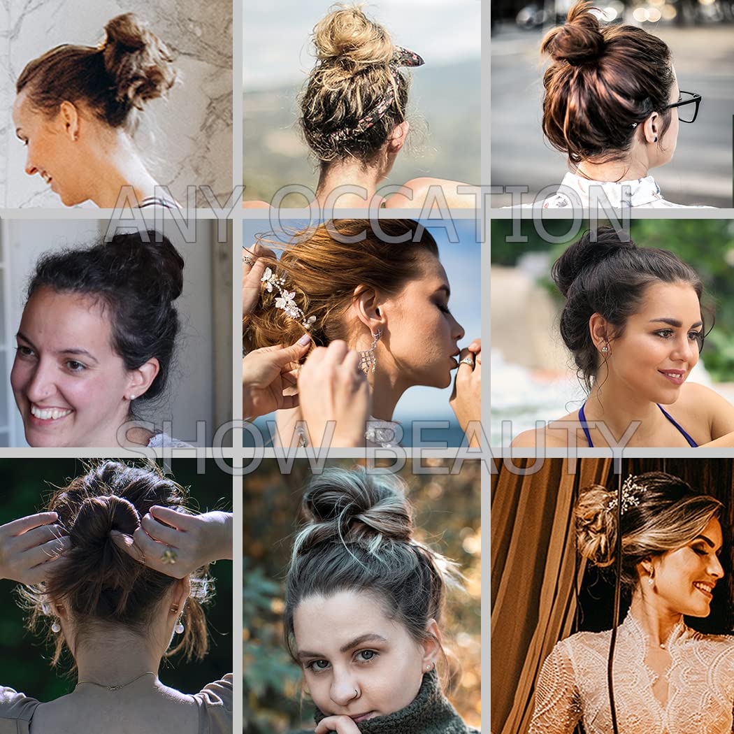 QTHQTFL 2pcs Messy Bun Scrunchie Hair Pieces - Elastic Rubber Band Curly Wavy Synthetic Ponytail Extensions for Women Girls (Light Purple)