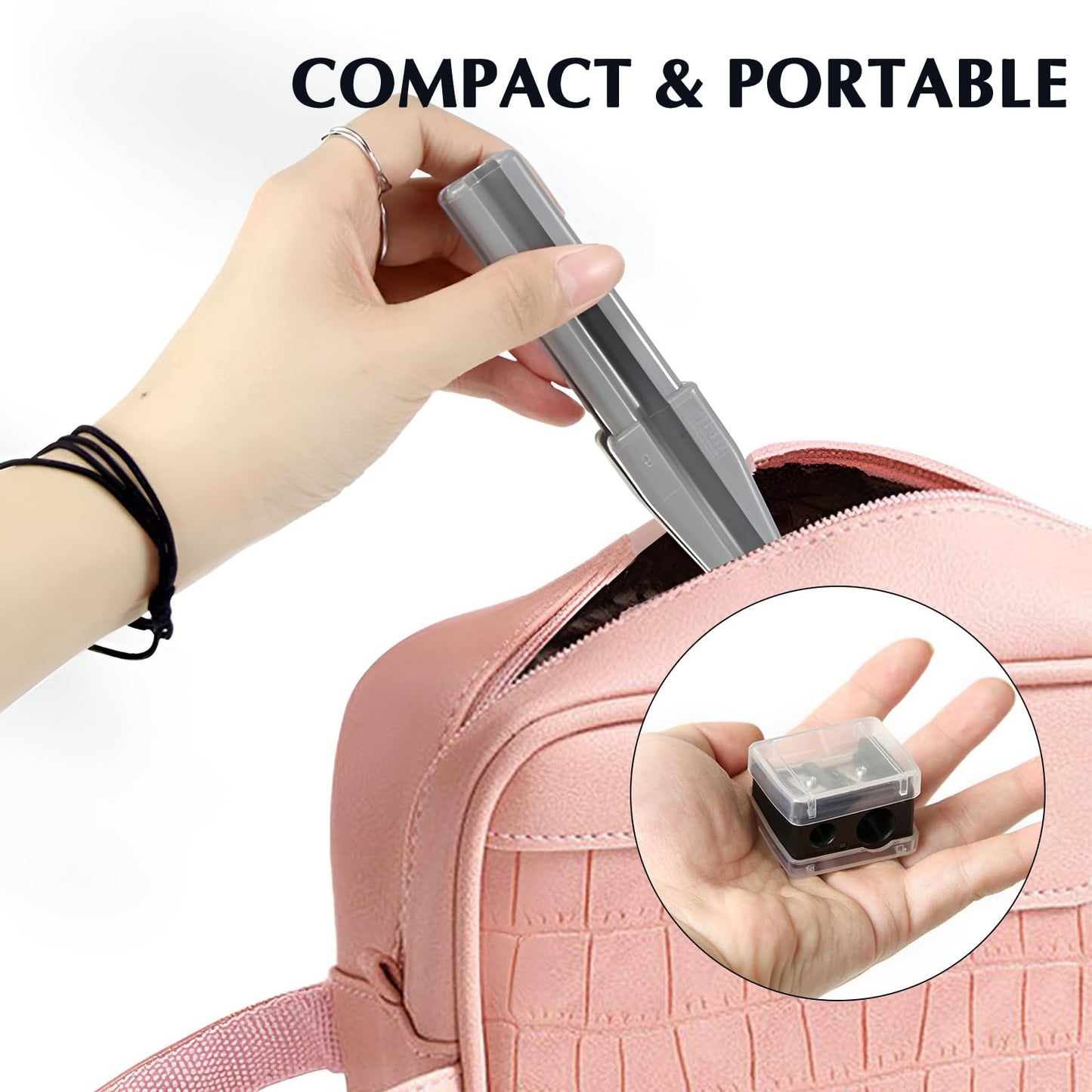 Eyebrow Pencil Shaper Cosmetic Sharpener - Eyeliner and Lip Liner Sharpener for Waterproof Peel Off Brow Pencils - Compact Duckbill-Shape Makeup Tools