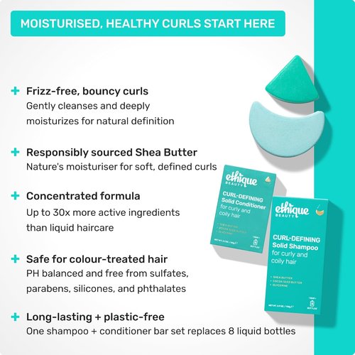Ethique Curl-Defining Shampoo Bar - Plastic-Free, Vegan & Cruelty-Free | 3.88 oz - Professor Curl