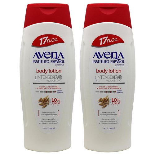 Avena Instituto Espanol Body Lotion - Intense Repair for Sensitive Skin | 17 Fl Oz, 2-Pack Bottles