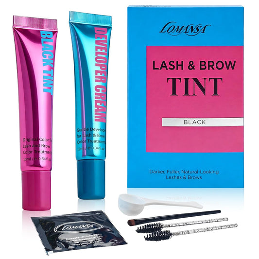 Skiennix 10ml Lash Color Kit - Black Voluminous Eyelash Coloring for Natural Results, Lasts 4 Weeks