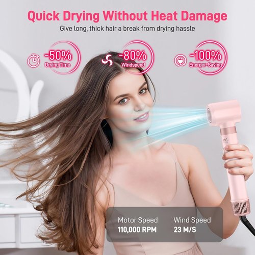 MESCOMB Dual Voltage Hot Air Styler - 5-in-1 Hair Dryer Brush for Fast Drying, Styling & Volumizing | Includes Travel Bag (100V–240V)