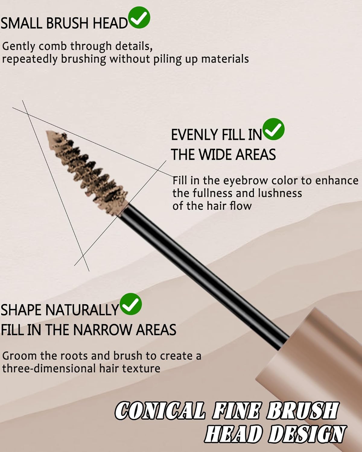Skiennix Pink Tinted Eyebrow Gel - Long-Lasting Waterproof Brow Tinting Kit | Smudgeproof & Transfer-Proof, 2 Pcs