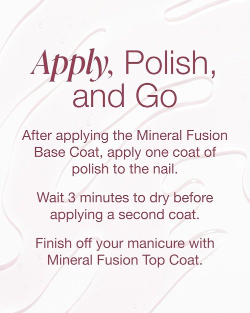 Mineral Fusion Base Coat Nail Treatment - Long-Lasting Protection Against Chipping & Peeling - 0.33 Fl Oz
