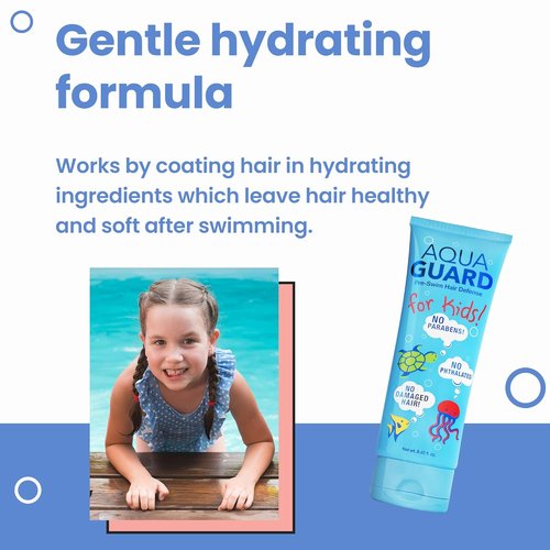 AQUA GUARD Pre-Swim Hair Defense for Kids - Chlorine Protection & Tangle Control | 8.45 oz, Color Safe