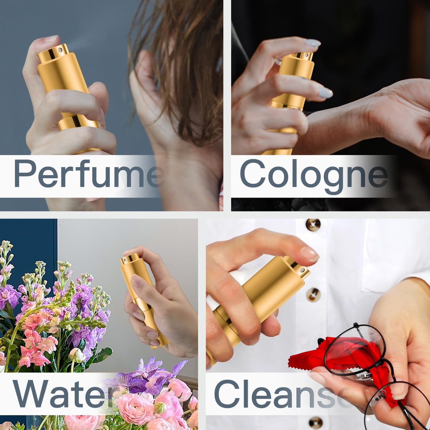 owlyee Perfume Travel Refillable Atomizer Bottle: Cologne Spray Mini for Refill - Empty Fragrance Sprayer for Men - Large Size 20ML Black