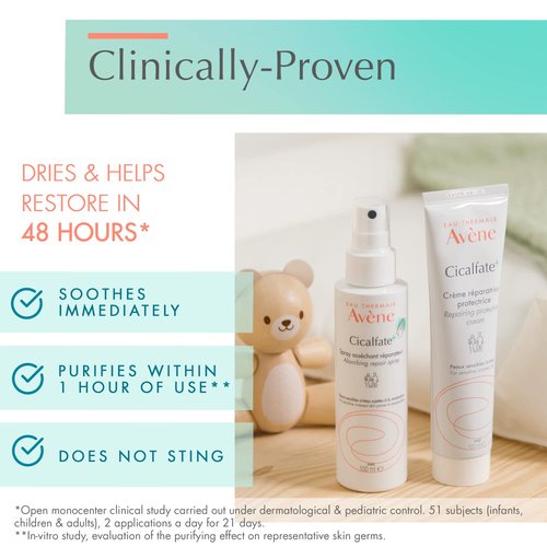 Avène Cicalfate+ Soothing Spray - Absorbs & Restores Irritated Skin | Safe for All Ages