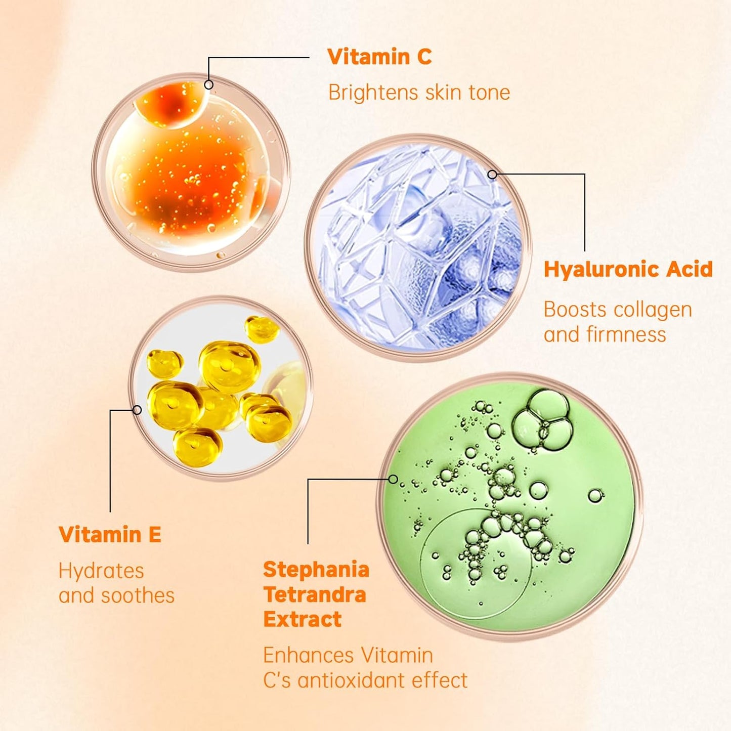 VGO Vitamin C Serum - Anti-Aging Hydration with Hyaluronic Acid & Vitamin E | 2.02oz / 60ml
