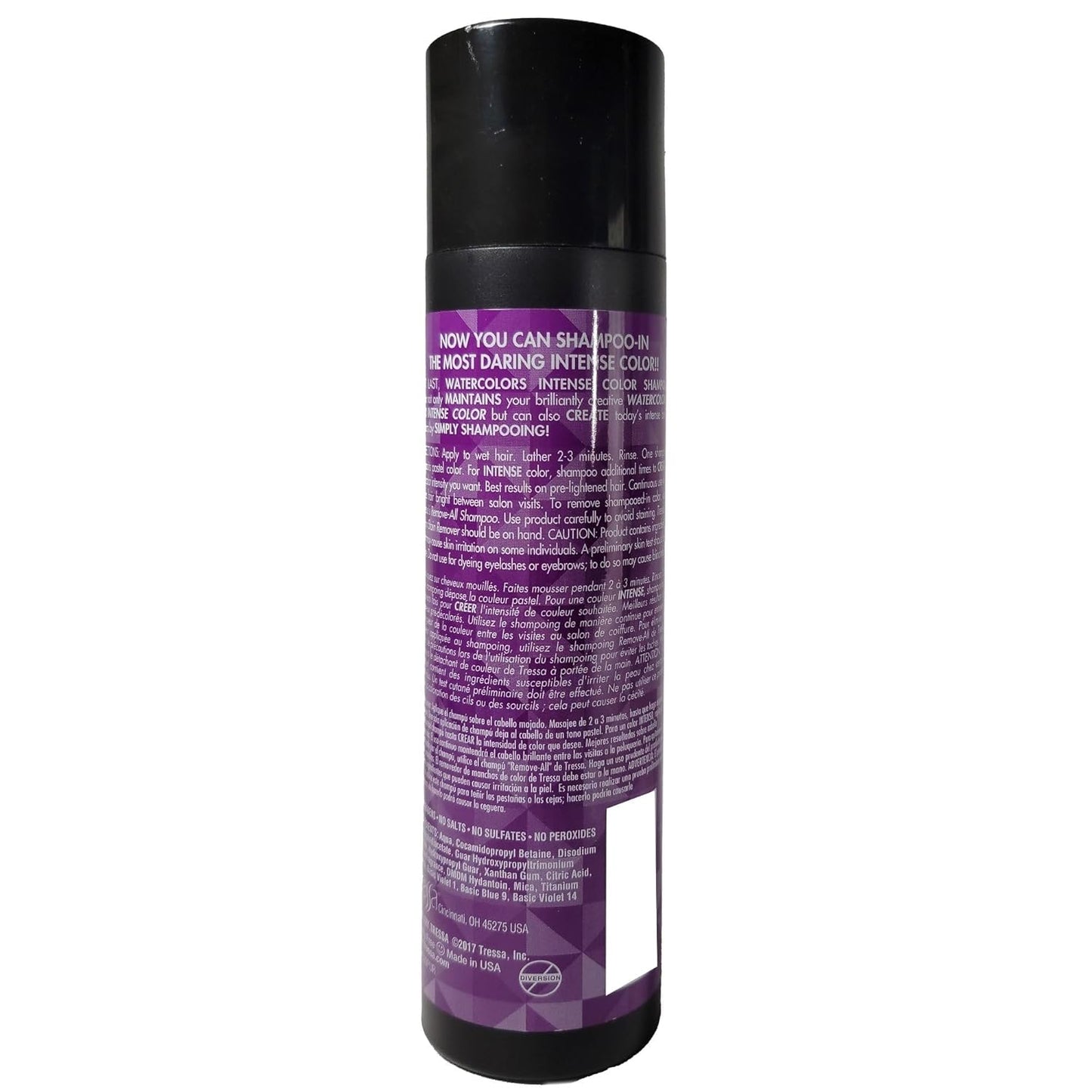 Watercolors Intense Color Depositing Shampoo - Semi-Permanent Purple Hair Color, 8.5 oz