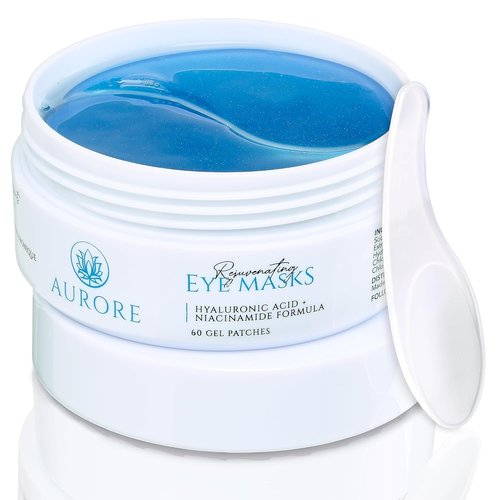 AURORE Under Eye Patches - Hydrating Hyaluronic Acid & Collagen Formula for Dark Circles | 30 Pairs (60 Gel Patches)