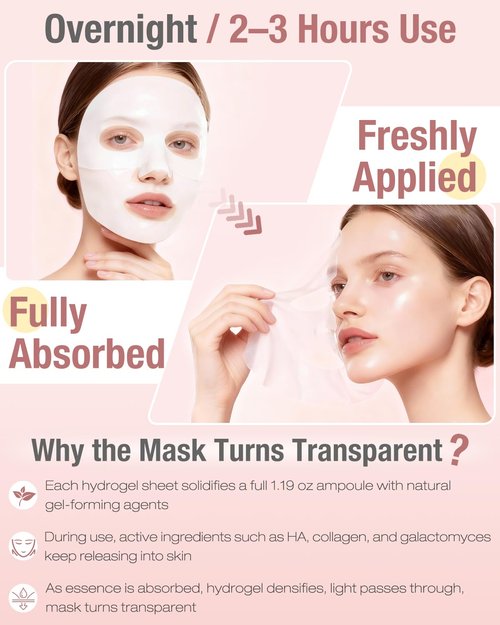 Bio-Collagen Hydrogel Sheet Mask - Overnight Hydrating Face Mask for Radiant Skin | 35g x 5ea