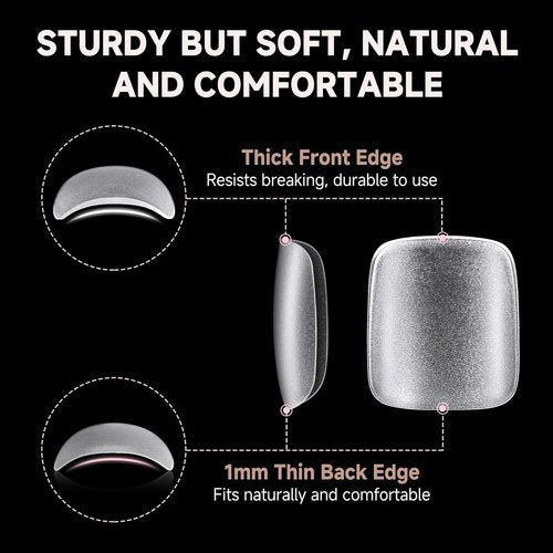 UNA GELLA Toe Nail Tips Full Cover, 216 Pcs Square Round Toe Nail Press Ons Clear Pre-shape Gel Toe Nail Tips Double Matte Acrylic Fake Toenails Extensions DIY Home Nail Salon for Women, 15 Sizes