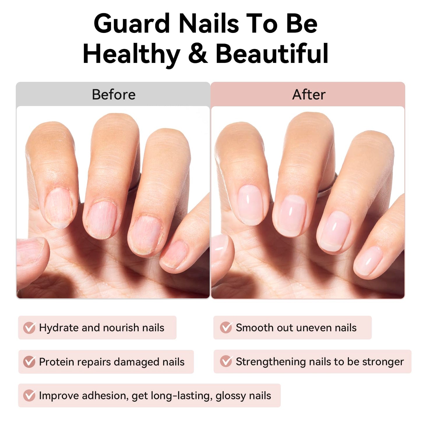 Ridge Filler Base Coat 3-in-1 Nail Strengthener Growth for Damaged Uneven Nails & Ridges, Nourish VE & Protein-Fortifying Leveling Base for Smooth, Flawless Polish | Vegan Cruelty Free