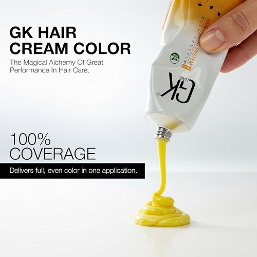 GK HAIR Color Cream - Lightest Platinum Blonde | 100% Grey Coverage | Salon Quality Hair Dye - 3.4 Oz