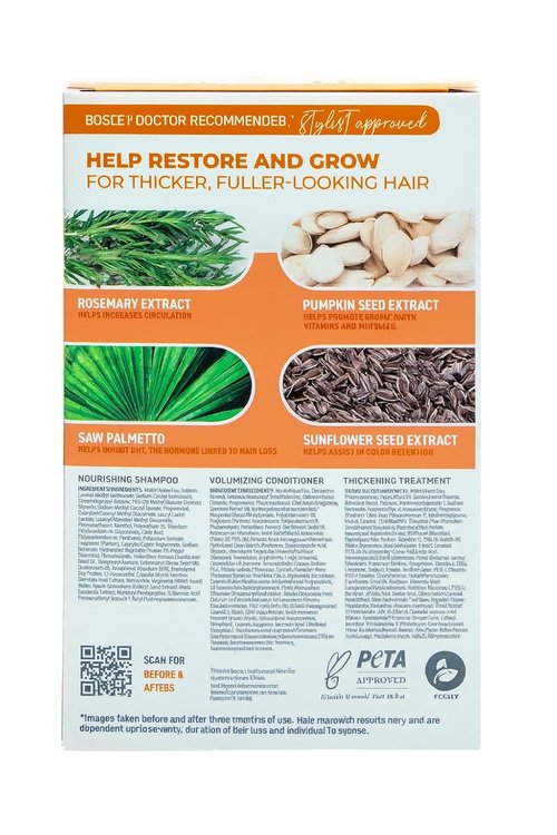 BosleyMD BosRevive Hair Care Kit - Color-Safe Solution for Thinning Hair | 30-Day Starter Set with Biotin & Botanical Extracts
