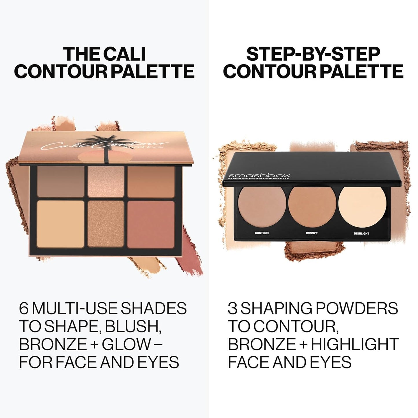 Smashbox The Cali Contour Palette - Six-Shade Contour Kit with Highlighter, Bronzer & Blush for Dimension & Glow