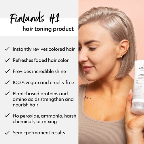 FOUR REASONS Color Mask - Silver Hair Gloss & Color Depositing Conditioner | Vegan & Cruelty-Free, 6.76 fl oz