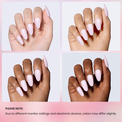 Beetles Pink Gel Nail Polish - 15ml Baby Pink Gel Polish Soak Off UV LED Needed Nail Art Manicure Salon DIY Design at Home Spring Nails Gifts for Woman