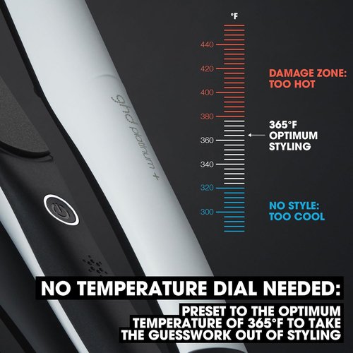 Ghd Platinum+ Styler - Professional 1" Flat Iron Hair Straightener for Stronger, Shinier Hair