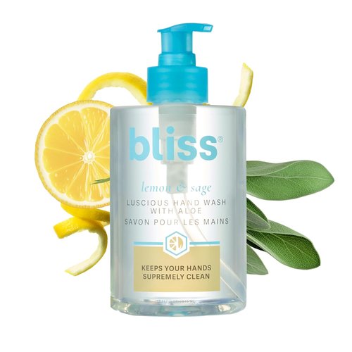 Bliss Luscious Hand Wash - Hydrating Lemon & Sage Soap with Aloe, Coconut Oil & Vitamin B5 - 12.14 fl oz