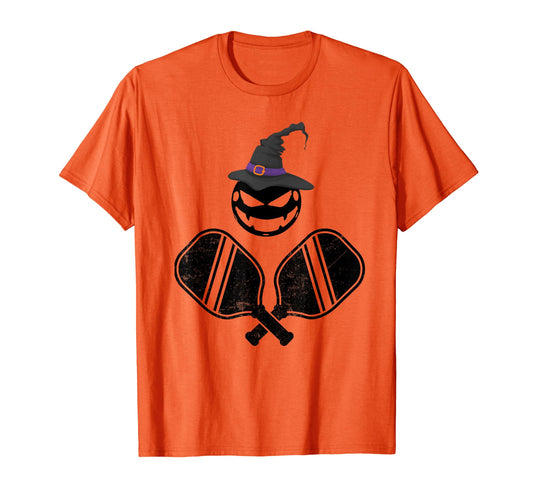 Funny Pickleball Halloween Costume Pumpkin T-Shirt