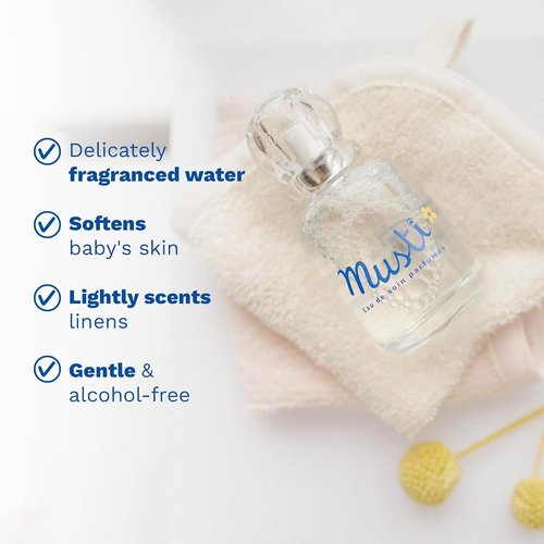 Mustela Musti - Baby Plant-Based Cologne Spray - Delicate Chamomile & Honey Fragrance - Alcohol Free - 1.69 fl. oz.