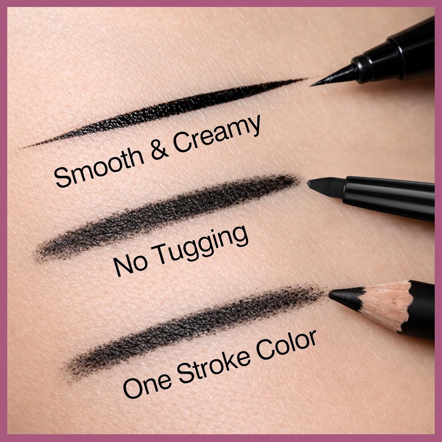 Skiennix Eyeliner Set - 3 In 1 Waterproof Kit with Brown Liquid & Pencil | Long-Lasting, Smudge-Proof