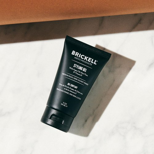 Brickell Men's Hair Gel - Natural & Organic Formula for All-Day Hold | Glossy Finish, 2 Ounce