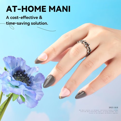 UNA GELLA Short Almond Nail Tips Pre-shape Short Almond Gel Nail Tips 216pcs Press on Nails 12 Sizes Soft Gel Acrylic Clear Fake Full Cover for Nails Extension Home DIY Salon