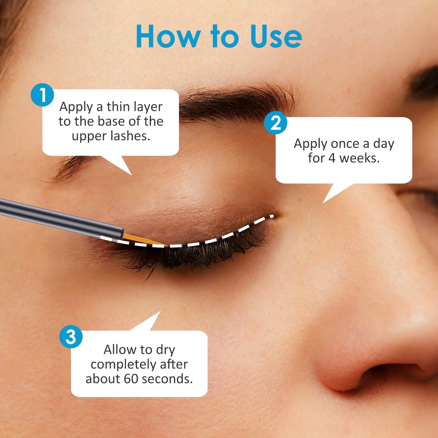 Skiennix Eyelash Growth Serum - Advanced Myristoyl Pentapeptide-4 Formula for Thicker, Longer Lashes | 4ml