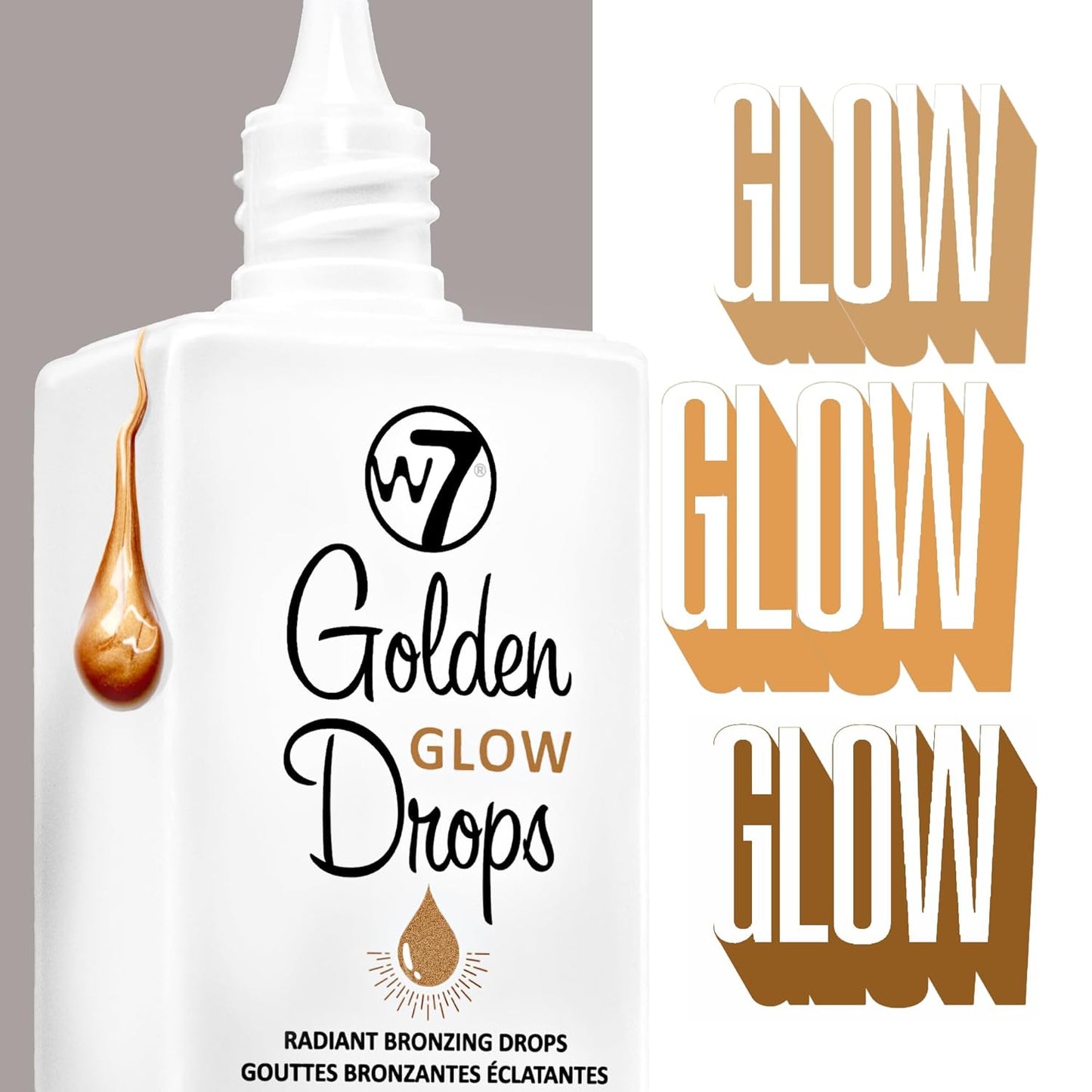 W7 Golden Glow Drops - Liquid Bronzing Drops for Flawless Skin & Radiant Glow | 30ml