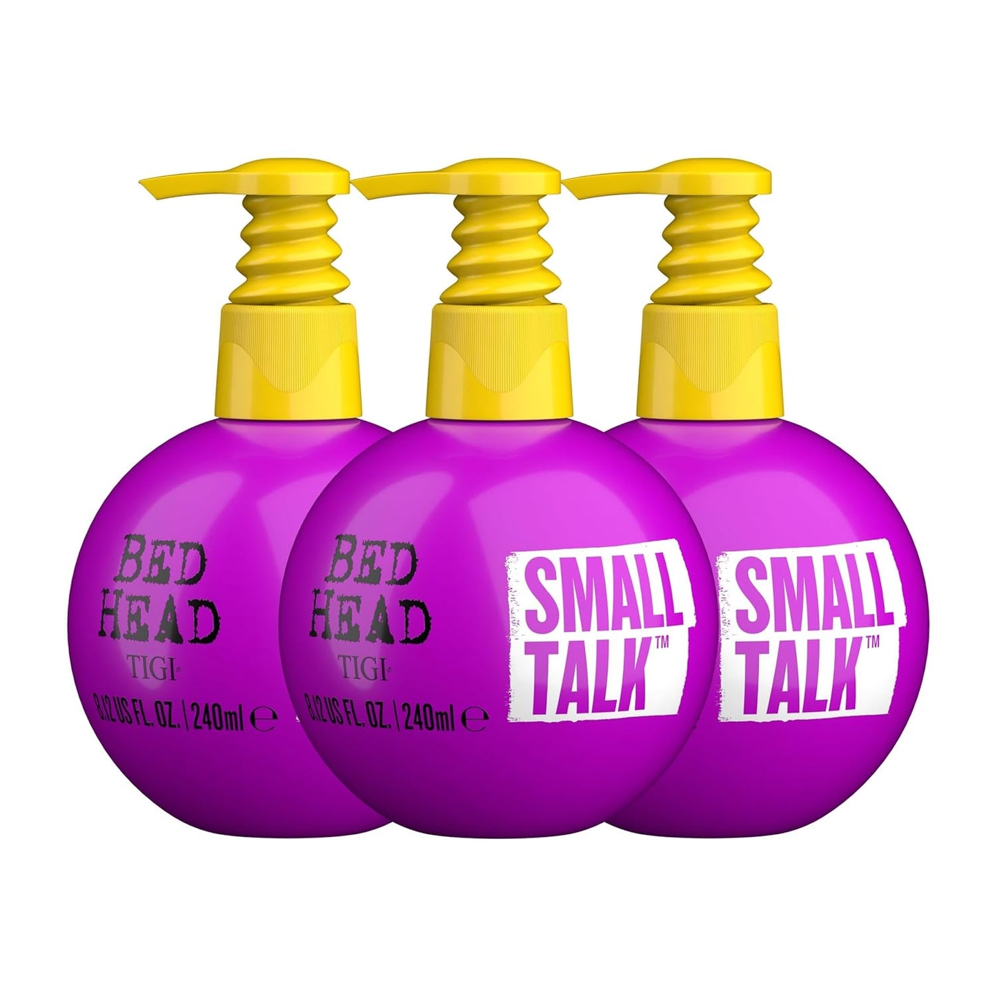 TIGI Bed Head Small Talk Mini 3-in-1 Hair Thickening Cream - Volumizing for Fine & Thin Hair - 8 Oz (3 Pack)