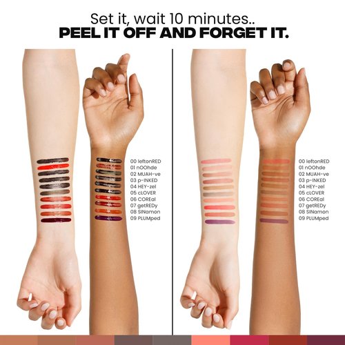 Sacheu Lip Liner STAY-N Peel Off Lip Stain — Long Lasting Waterproof Lip Tint with Hyaluronic Acid & Vitamin E — Transfer Proof Matte Finish, Vegan & Cruelty-Free (SINamon)