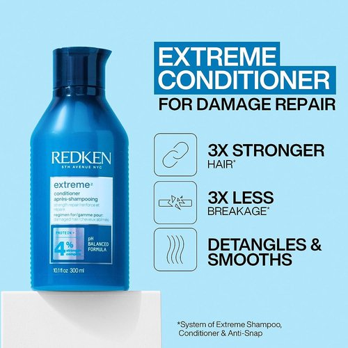 Redken Extreme Conditioner - Strengthen & Protect Damaged Hair, Infused With Proteins | 33.8 Fl Oz