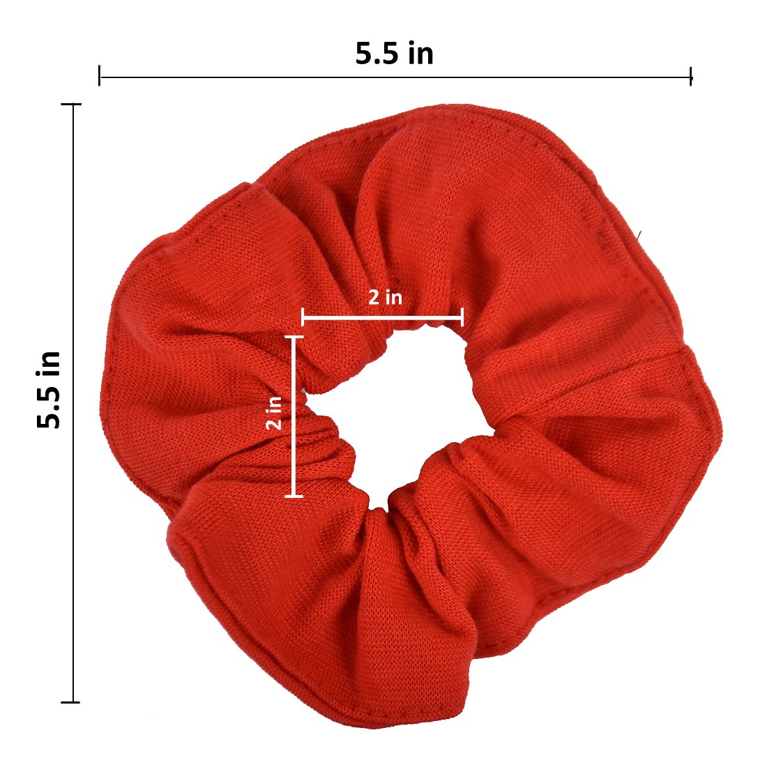 Large Solid Scrunchie - Set of 6-Red Orange Yellow