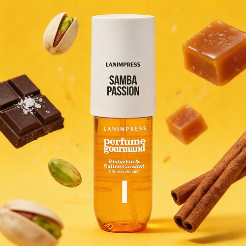 LANIMPRESS 3 FL OZ Hair and Body Fragrance Mist, Eau De Parfum for Women,Irresistible Sunshine Perfume No.1, Gourmand Floral Scent– With Notes of Pistachio, Caramel Vanilla,Travel Size Body Spray