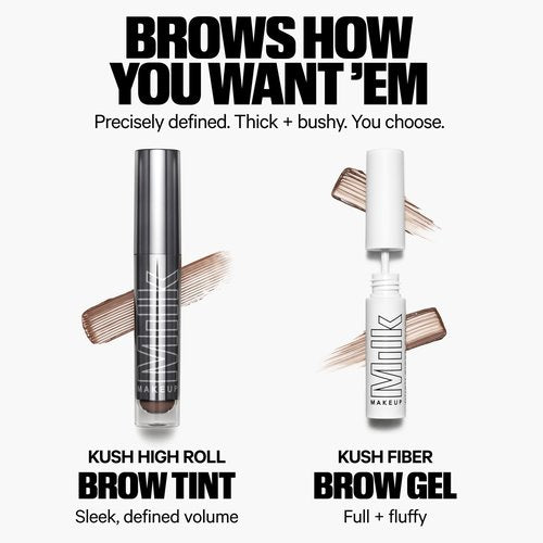Milk Makeup KUSH Fiber Brow Gel – Tinted Gel Fluffs, Fills + Holds Eyebrows for a Fuller, Natural Look – Conditioning, Vegan Formula