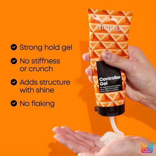 Matrix Styling Controller Gel - Flake-Free Defining & Sculpting Gel, Strong Hold for All Hair Types, Vegan | 6.8 Fl Oz